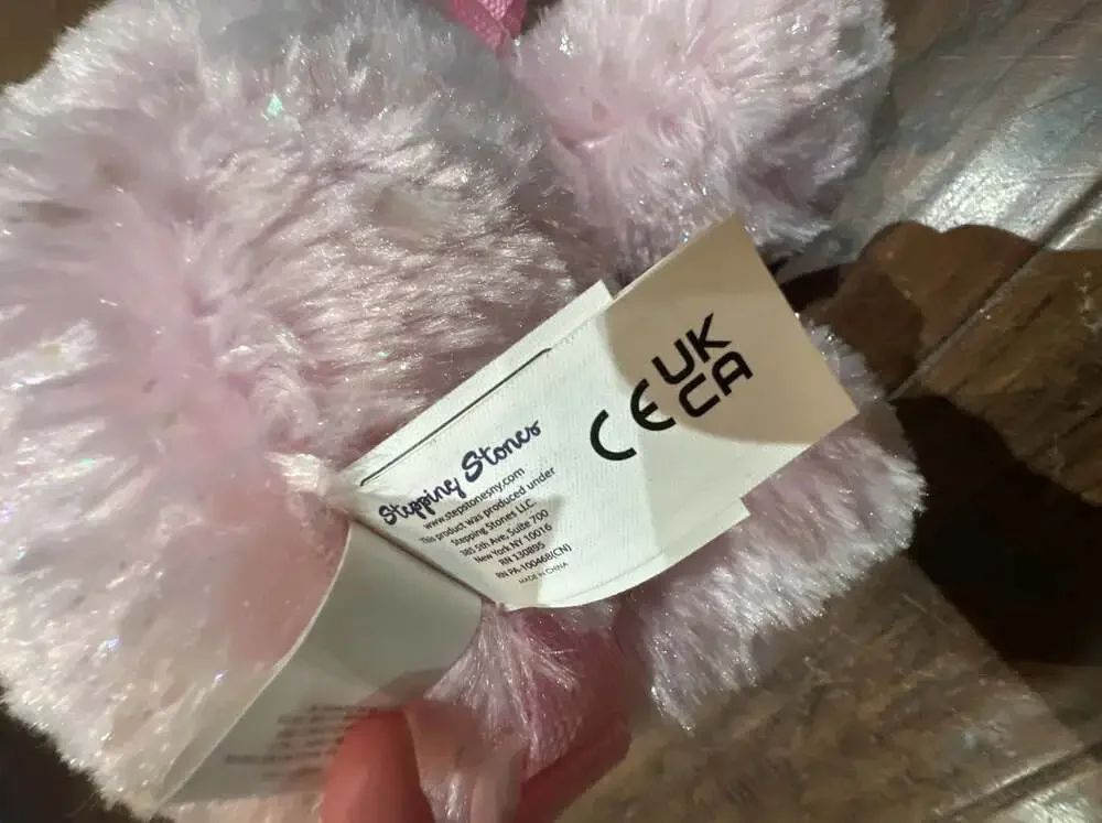 Carried Away by Stepping Stones Pink Sparkly Teddy Bear Plush Backpack
